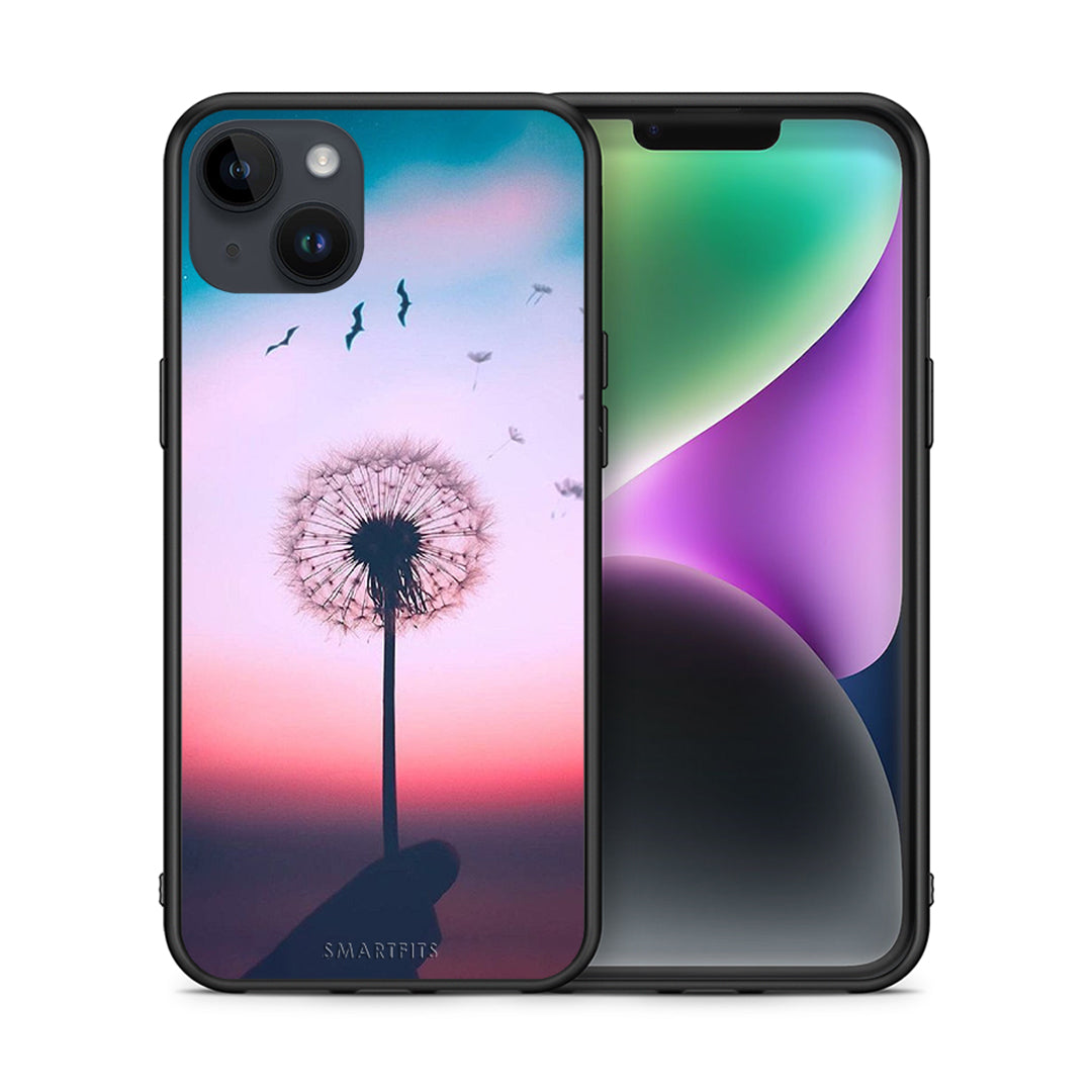 Θήκη iPhone 14 Plus Wish Boho από τη Smartfits με σχέδιο στο πίσω μέρος και μαύρο περίβλημα | iPhone 14 Plus Wish Boho case with colorful back and black bezels