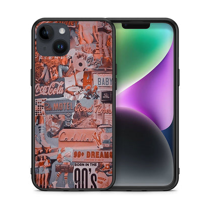 Θήκη iPhone 14 Plus Born In 90s από τη Smartfits με σχέδιο στο πίσω μέρος και μαύρο περίβλημα | iPhone 14 Plus Born In 90s case with colorful back and black bezels