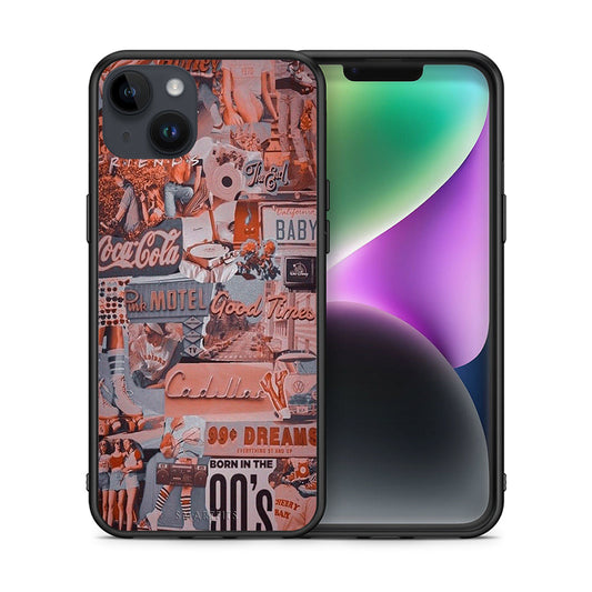 Θήκη iPhone 14 Plus Born In 90s από τη Smartfits με σχέδιο στο πίσω μέρος και μαύρο περίβλημα | iPhone 14 Plus Born In 90s case with colorful back and black bezels