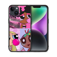 Thumbnail for Θήκη Αγίου Βαλεντίνου iPhone 14 Plus Bubble Girls από τη Smartfits με σχέδιο στο πίσω μέρος και μαύρο περίβλημα | iPhone 14 Plus Bubble Girls case with colorful back and black bezels
