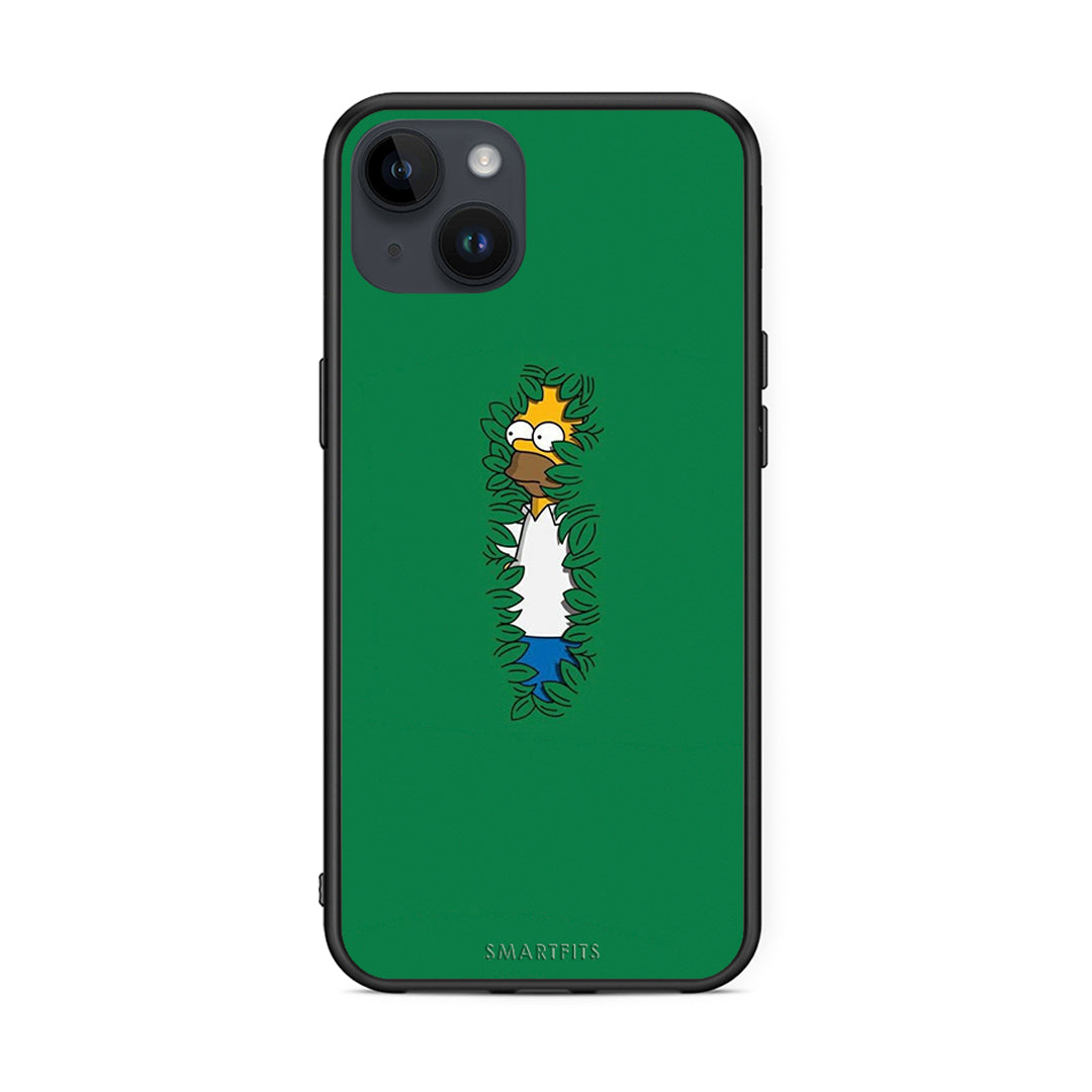iPhone 15 Plus Bush Man Θήκη Αγίου Βαλεντίνου από τη Smartfits με σχέδιο στο πίσω μέρος και μαύρο περίβλημα | Smartphone case with colorful back and black bezels by Smartfits