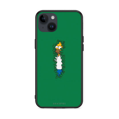 iPhone 15 Plus Bush Man Θήκη Αγίου Βαλεντίνου από τη Smartfits με σχέδιο στο πίσω μέρος και μαύρο περίβλημα | Smartphone case with colorful back and black bezels by Smartfits