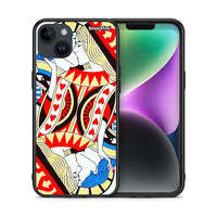Thumbnail for Θήκη iPhone 14 Plus Card Love από τη Smartfits με σχέδιο στο πίσω μέρος και μαύρο περίβλημα | iPhone 14 Plus Card Love case with colorful back and black bezels