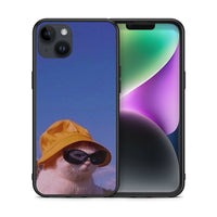 Thumbnail for Θήκη iPhone 14 Plus Cat Diva από τη Smartfits με σχέδιο στο πίσω μέρος και μαύρο περίβλημα | iPhone 14 Plus Cat Diva case with colorful back and black bezels