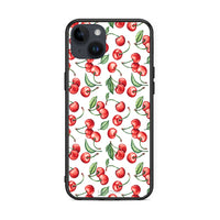 Thumbnail for iPhone 14 Plus Cherry Summer θήκη από τη Smartfits με σχέδιο στο πίσω μέρος και μαύρο περίβλημα | Smartphone case with colorful back and black bezels by Smartfits