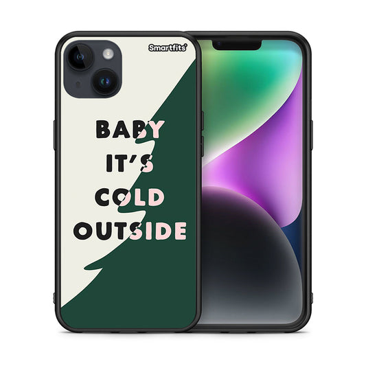 Θήκη iPhone 15 Plus Cold Outside από τη Smartfits με σχέδιο στο πίσω μέρος και μαύρο περίβλημα | iPhone 15 Plus Cold Outside case with colorful back and black bezels