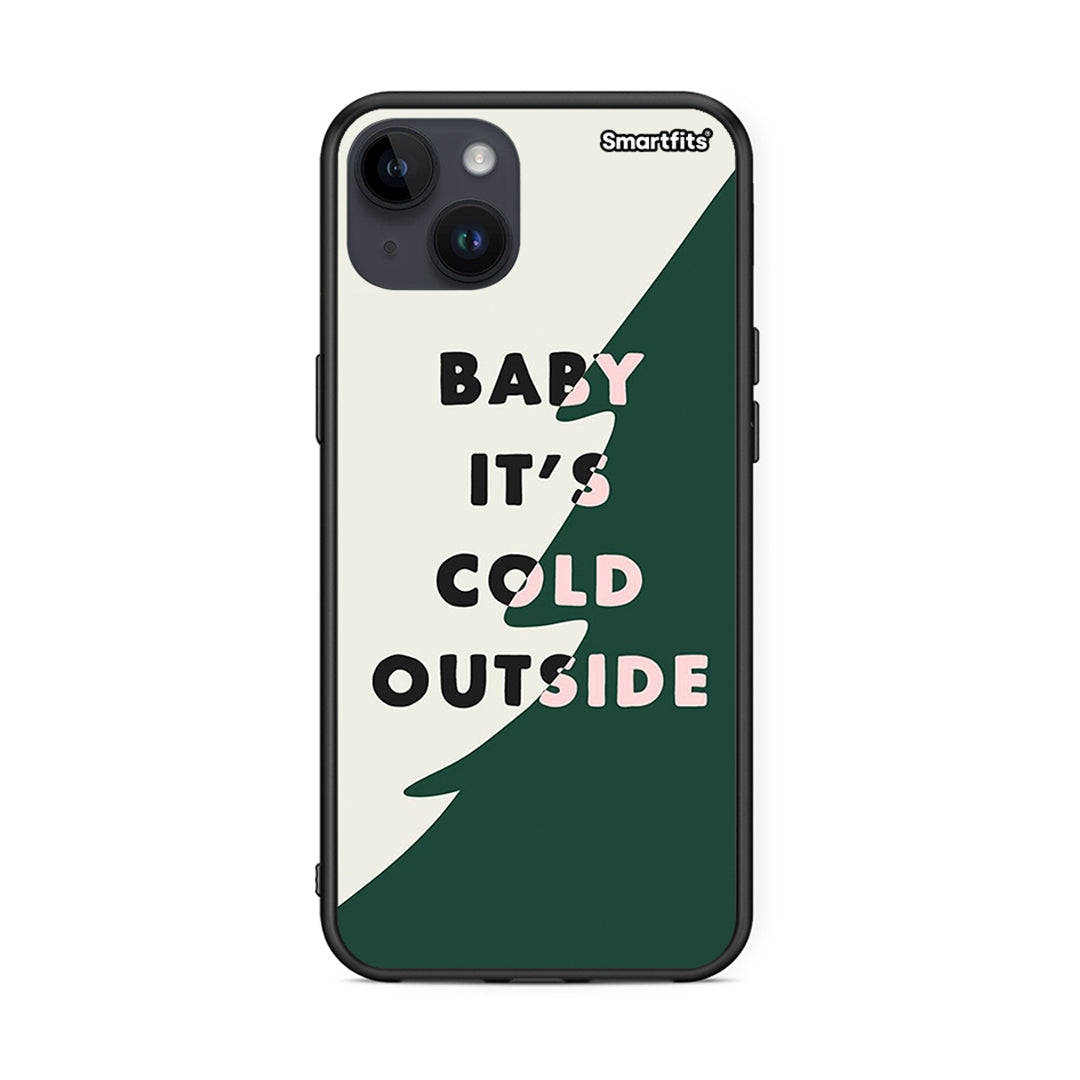 iPhone 15 Plus Cold Outside θήκη από τη Smartfits με σχέδιο στο πίσω μέρος και μαύρο περίβλημα | Smartphone case with colorful back and black bezels by Smartfits