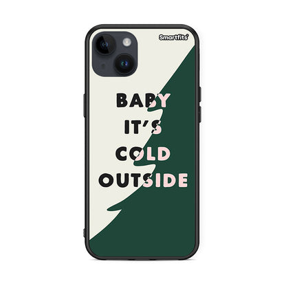 iPhone 15 Plus Cold Outside θήκη από τη Smartfits με σχέδιο στο πίσω μέρος και μαύρο περίβλημα | Smartphone case with colorful back and black bezels by Smartfits