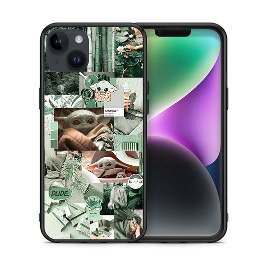 Θήκη Αγίου Βαλεντίνου iPhone 15 Plus Collage Dude από τη Smartfits με σχέδιο στο πίσω μέρος και μαύρο περίβλημα | iPhone 15 Plus Collage Dude case with colorful back and black bezels