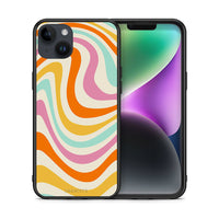 Thumbnail for Θήκη iPhone 15 Plus Colourful Waves από τη Smartfits με σχέδιο στο πίσω μέρος και μαύρο περίβλημα | iPhone 15 Plus Colourful Waves case with colorful back and black bezels