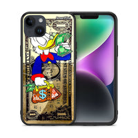 Thumbnail for Θήκη iPhone 14 Plus Duck Money από τη Smartfits με σχέδιο στο πίσω μέρος και μαύρο περίβλημα | iPhone 14 Plus Duck Money case with colorful back and black bezels