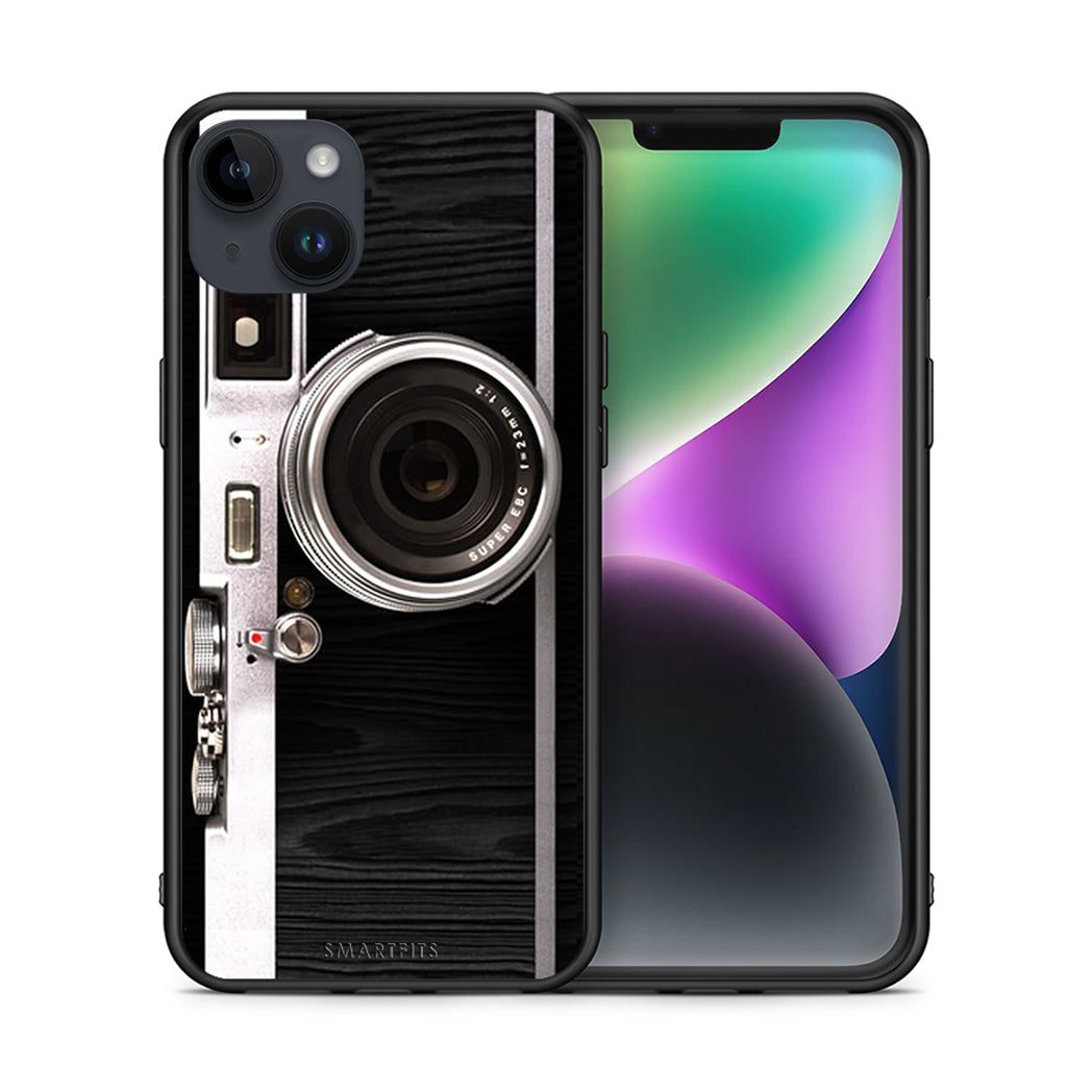 Θήκη iPhone 14 Plus Emily In Paris από τη Smartfits με σχέδιο στο πίσω μέρος και μαύρο περίβλημα | iPhone 14 Plus Emily In Paris case with colorful back and black bezels