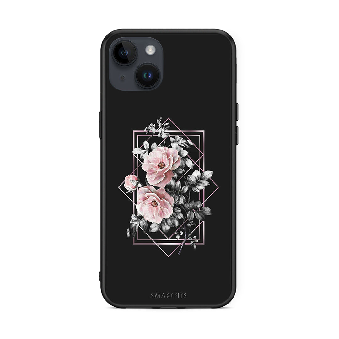 4 - iPhone 14 Plus Frame Flower case, cover, bumper