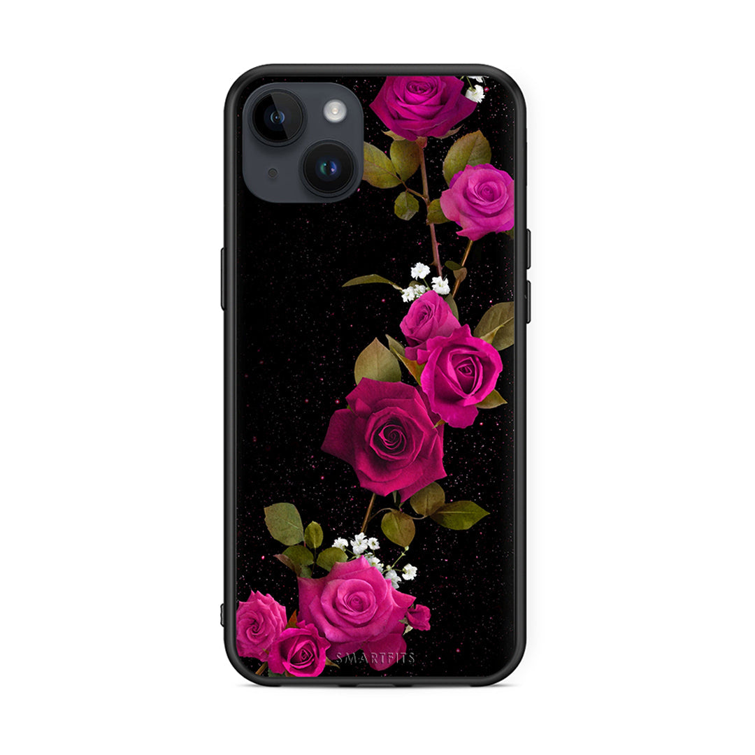 4 - iPhone 14 Plus Red Roses Flower case, cover, bumper