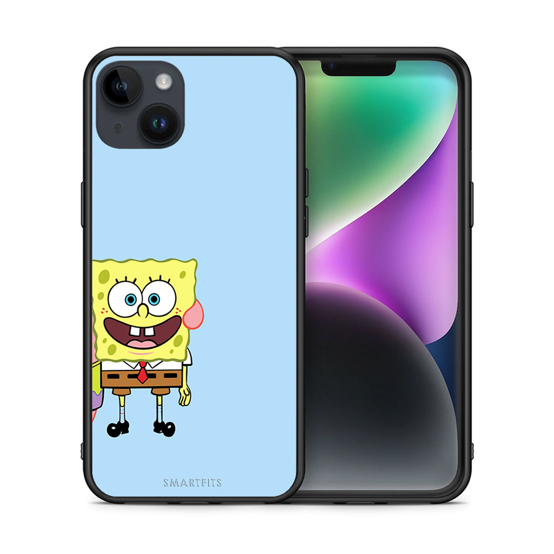 Θήκη iPhone 14 Plus Friends Bob από τη Smartfits με σχέδιο στο πίσω μέρος και μαύρο περίβλημα | iPhone 14 Plus Friends Bob case with colorful back and black bezels