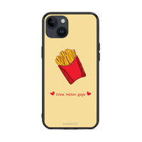 Thumbnail for iPhone 15 Plus Fries Before Guys Θήκη Αγίου Βαλεντίνου από τη Smartfits με σχέδιο στο πίσω μέρος και μαύρο περίβλημα | Smartphone case with colorful back and black bezels by Smartfits