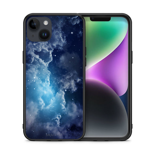 Θήκη iPhone 15 Plus Blue Sky Galaxy από τη Smartfits με σχέδιο στο πίσω μέρος και μαύρο περίβλημα | iPhone 15 Plus Blue Sky Galaxy case with colorful back and black bezels
