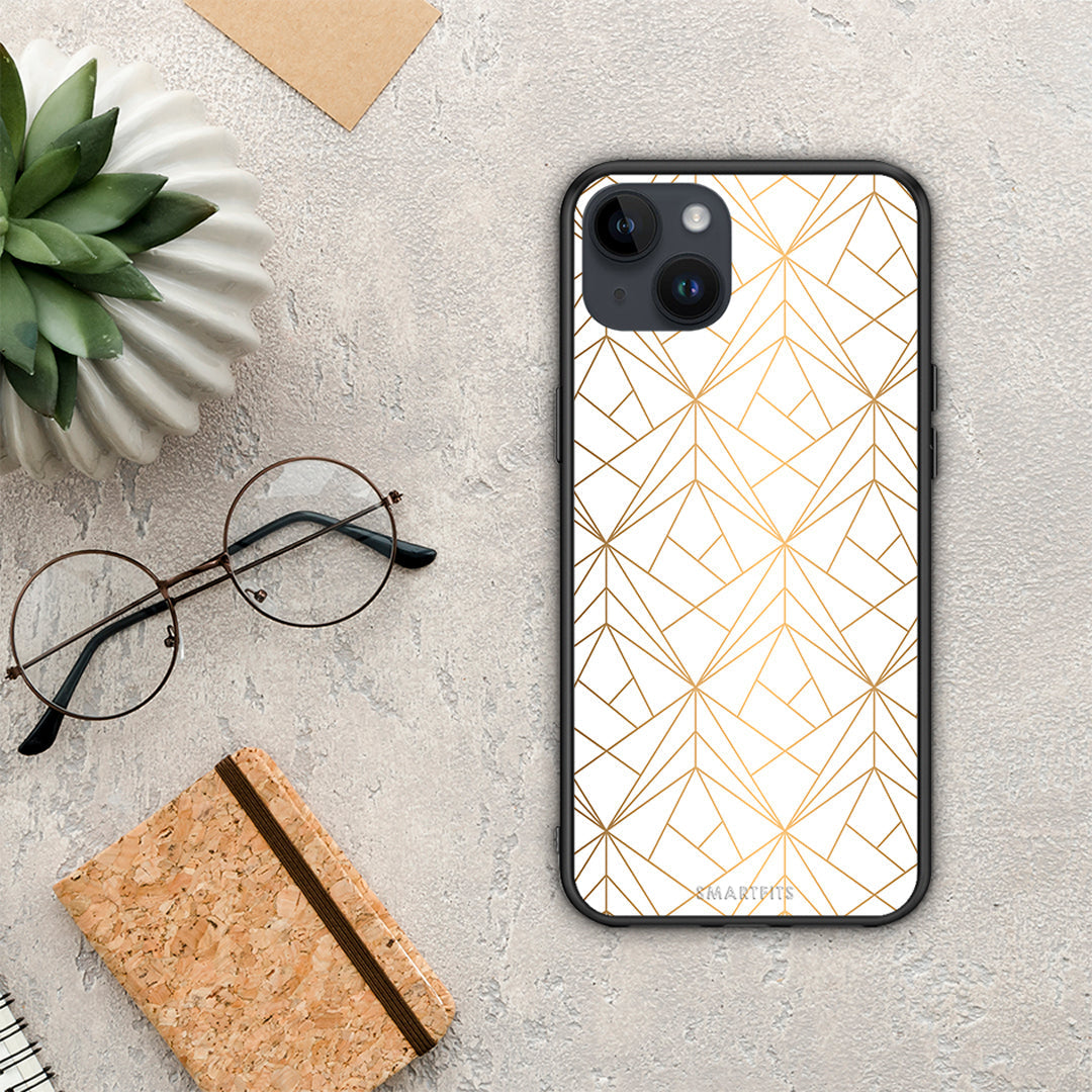 Geometric Luxury White - iPhone 15 Plus θήκη
