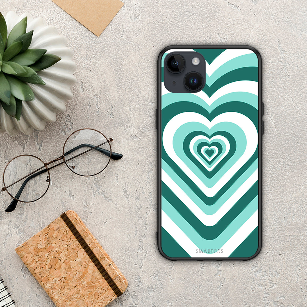 Green Hearts - iPhone 15 Plus θήκη