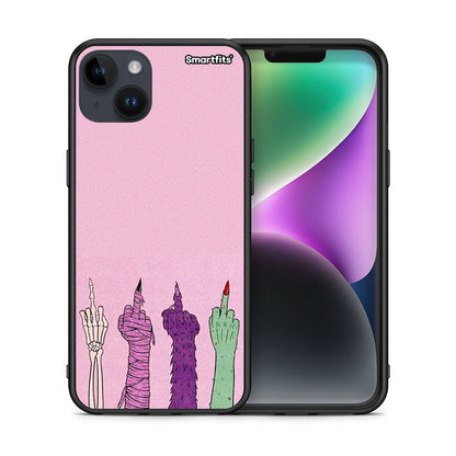 Θήκη iPhone 15 Plus Halloween Be A Lady από τη Smartfits με σχέδιο στο πίσω μέρος και μαύρο περίβλημα | iPhone 15 Plus Halloween Be A Lady case with colorful back and black bezels