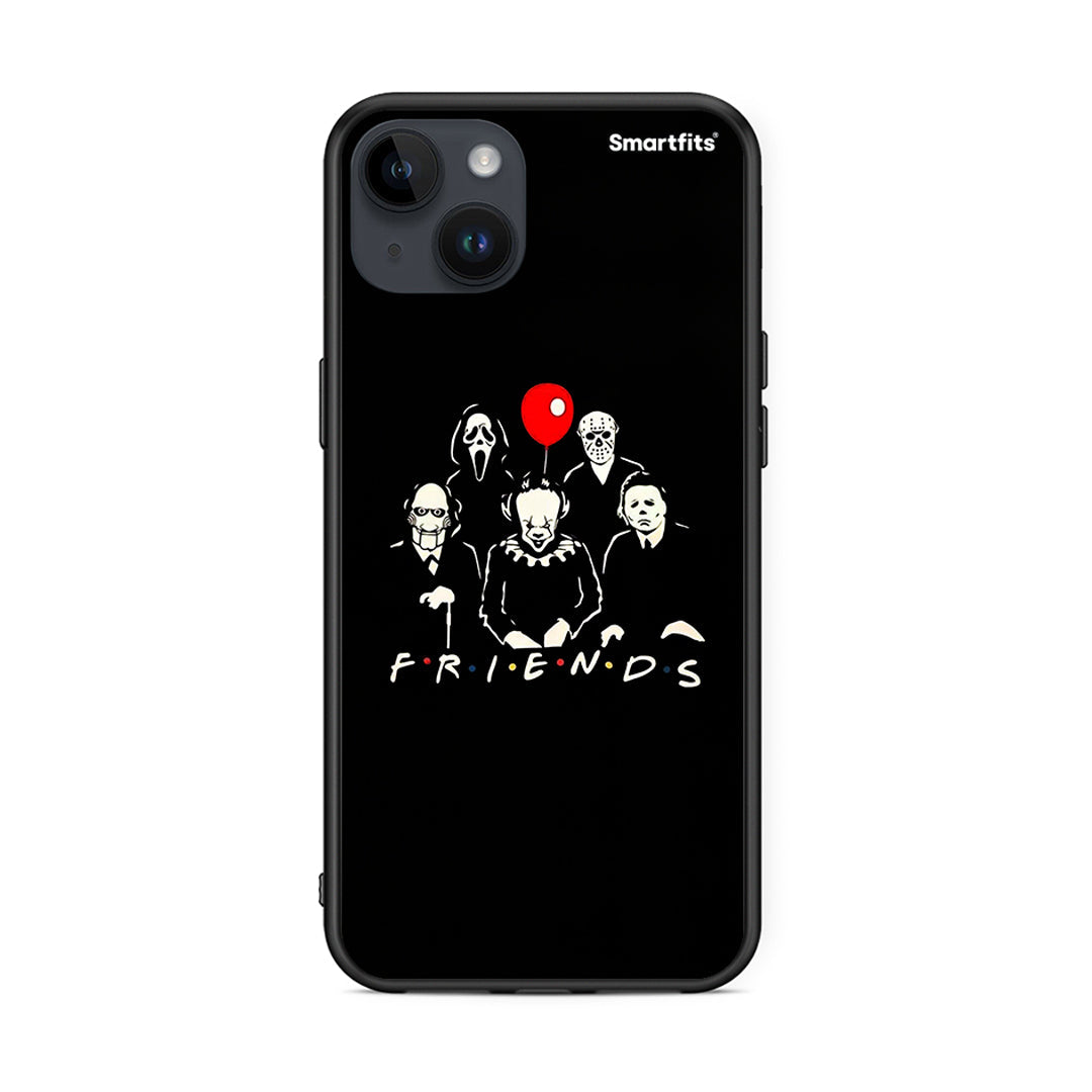 iPhone 14 Plus Halloween Friends θήκη από τη Smartfits με σχέδιο στο πίσω μέρος και μαύρο περίβλημα | Smartphone case with colorful back and black bezels by Smartfits