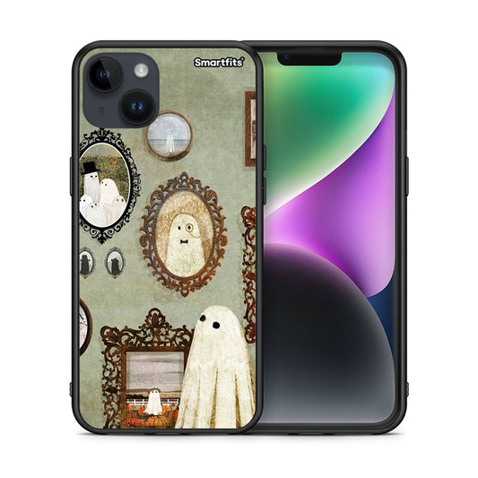 Θήκη iPhone 14 Plus Halloween Ghost Season από τη Smartfits με σχέδιο στο πίσω μέρος και μαύρο περίβλημα | iPhone 14 Plus Halloween Ghost Season case with colorful back and black bezels