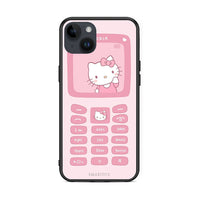 Thumbnail for iPhone 14 Plus Hello Kitten Θήκη Αγίου Βαλεντίνου από τη Smartfits με σχέδιο στο πίσω μέρος και μαύρο περίβλημα | Smartphone case with colorful back and black bezels by Smartfits