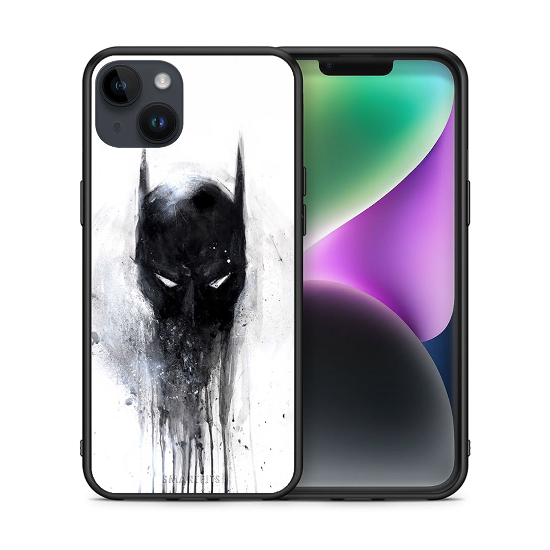 Θήκη iPhone 14 Plus Paint Bat Hero από τη Smartfits με σχέδιο στο πίσω μέρος και μαύρο περίβλημα | iPhone 14 Plus Paint Bat Hero case with colorful back and black bezels