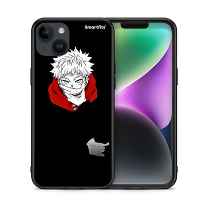 Θήκη iPhone 14 Plus Itadori Anime από τη Smartfits με σχέδιο στο πίσω μέρος και μαύρο περίβλημα | iPhone 14 Plus Itadori Anime case with colorful back and black bezels