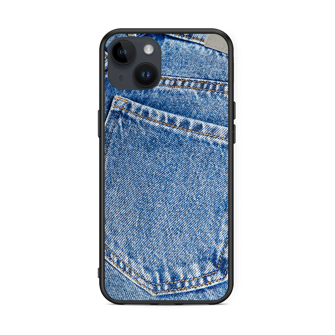 iPhone 14 Plus Jeans Pocket θήκη από τη Smartfits με σχέδιο στο πίσω μέρος και μαύρο περίβλημα | Smartphone case with colorful back and black bezels by Smartfits