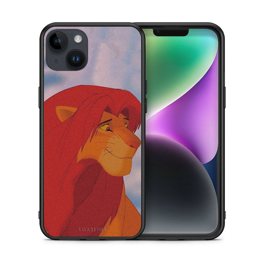 Θήκη Αγίου Βαλεντίνου iPhone 14 Plus Lion Love 1 από τη Smartfits με σχέδιο στο πίσω μέρος και μαύρο περίβλημα | iPhone 14 Plus Lion Love 1 case with colorful back and black bezels