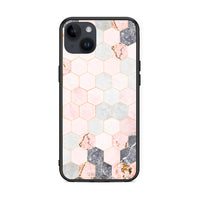 Thumbnail for 4 - iPhone 14 Plus Hexagon Pink Marble case, cover, bumper