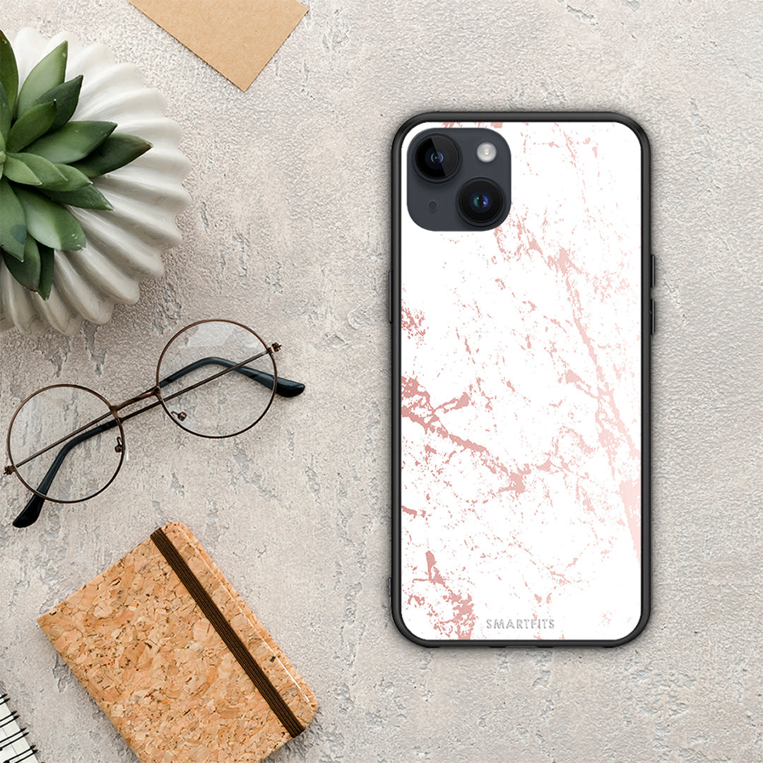 Marble Pink Splash - iPhone 15 Plus θήκη