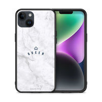 Thumbnail for Θήκη iPhone 15 Plus Queen Marble από τη Smartfits με σχέδιο στο πίσω μέρος και μαύρο περίβλημα | iPhone 15 Plus Queen Marble case with colorful back and black bezels