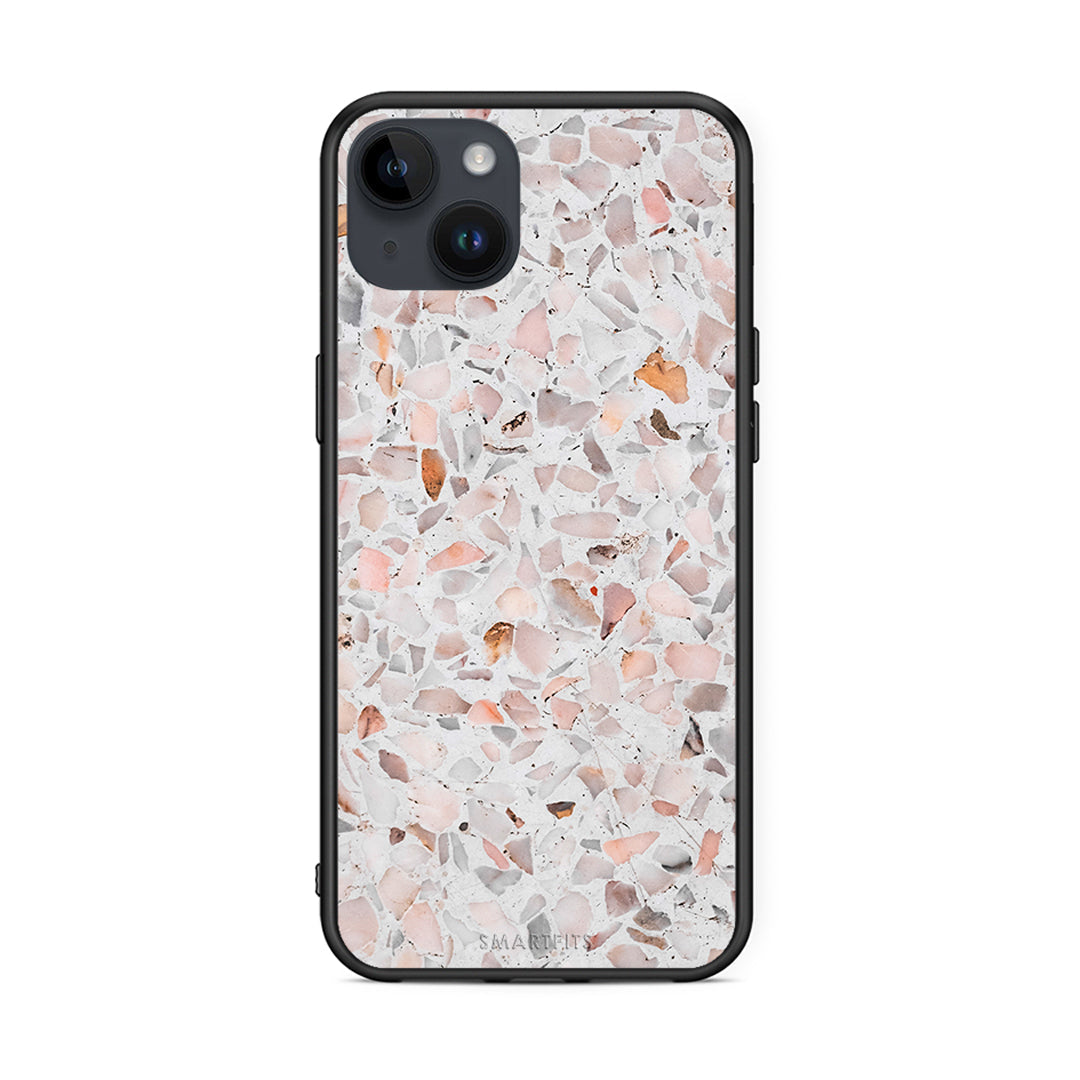 iPhone 14 Plus Marble Terrazzo θήκη από τη Smartfits με σχέδιο στο πίσω μέρος και μαύρο περίβλημα | Smartphone case with colorful back and black bezels by Smartfits