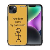 Thumbnail for Θήκη iPhone 14 Plus My Password από τη Smartfits με σχέδιο στο πίσω μέρος και μαύρο περίβλημα | iPhone 14 Plus My Password case with colorful back and black bezels