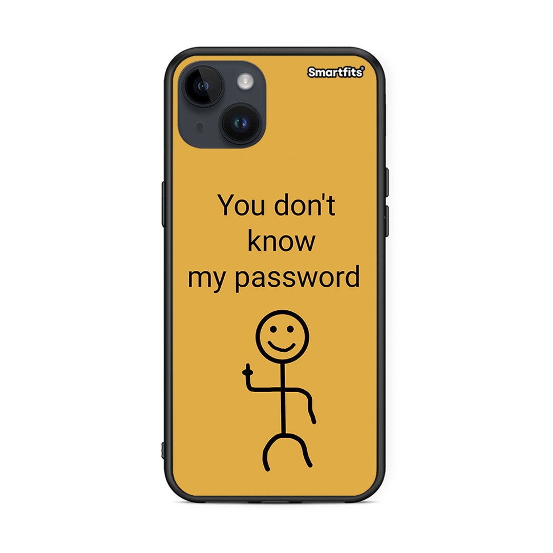 iPhone 14 Plus My Password θήκη από τη Smartfits με σχέδιο στο πίσω μέρος και μαύρο περίβλημα | Smartphone case with colorful back and black bezels by Smartfits