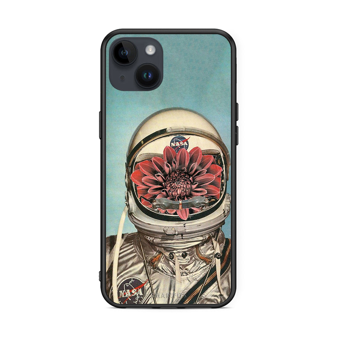iPhone 15 Plus Nasa Bloom θήκη από τη Smartfits με σχέδιο στο πίσω μέρος και μαύρο περίβλημα | Smartphone case with colorful back and black bezels by Smartfits
