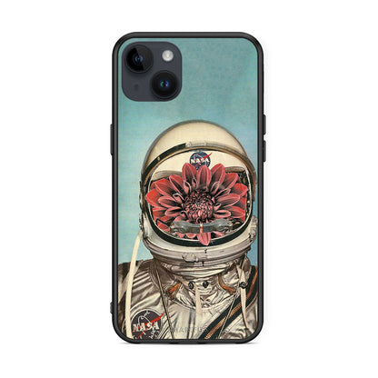 iPhone 15 Plus Nasa Bloom θήκη από τη Smartfits με σχέδιο στο πίσω μέρος και μαύρο περίβλημα | Smartphone case with colorful back and black bezels by Smartfits