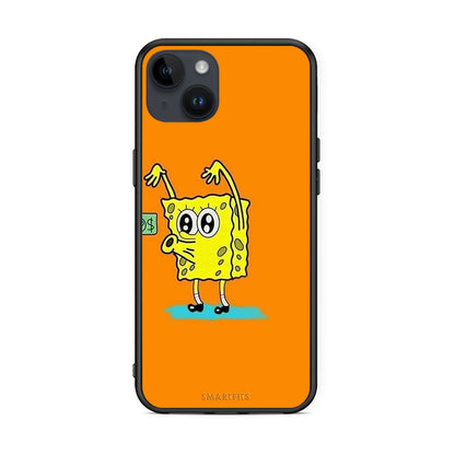 iPhone 15 Plus No Money 2 Θήκη Αγίου Βαλεντίνου από τη Smartfits με σχέδιο στο πίσω μέρος και μαύρο περίβλημα | Smartphone case with colorful back and black bezels by Smartfits