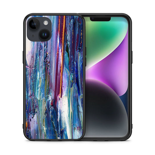 Θήκη iPhone 15 Plus Winter Paint από τη Smartfits με σχέδιο στο πίσω μέρος και μαύρο περίβλημα | iPhone 15 Plus Winter Paint case with colorful back and black bezels