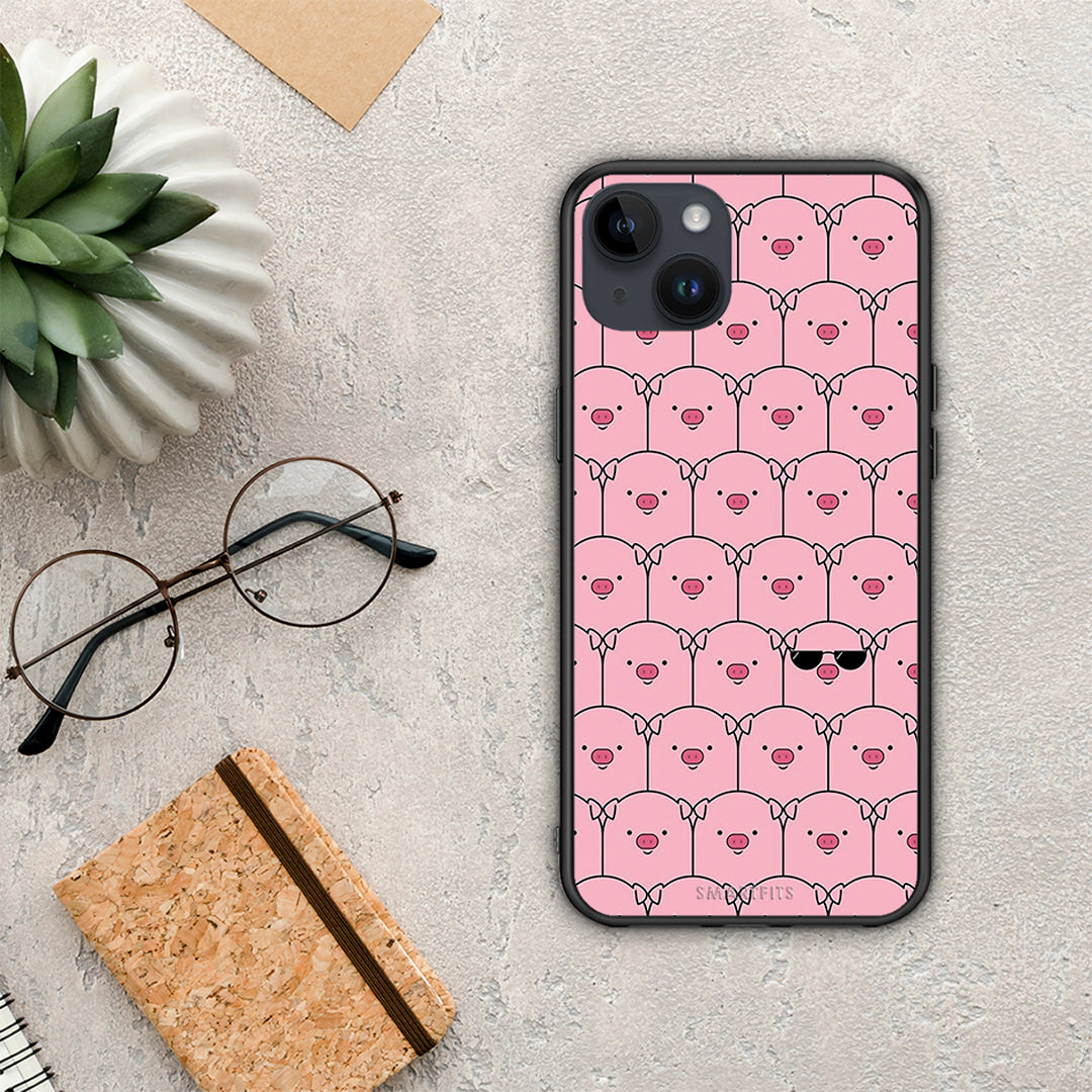 Pig Glasses - iPhone 15 Plus θήκη