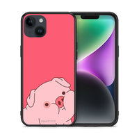 Thumbnail for Θήκη Αγίου Βαλεντίνου iPhone 14 Plus Pig Love 1 από τη Smartfits με σχέδιο στο πίσω μέρος και μαύρο περίβλημα | iPhone 14 Plus Pig Love 1 case with colorful back and black bezels