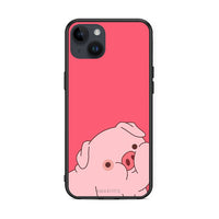 Thumbnail for iPhone 15 Plus Pig Love 1 Θήκη Αγίου Βαλεντίνου από τη Smartfits με σχέδιο στο πίσω μέρος και μαύρο περίβλημα | Smartphone case with colorful back and black bezels by Smartfits