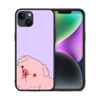 Thumbnail for Θήκη Αγίου Βαλεντίνου iPhone 15 Plus Pig Love 2 από τη Smartfits με σχέδιο στο πίσω μέρος και μαύρο περίβλημα | iPhone 15 Plus Pig Love 2 case with colorful back and black bezels