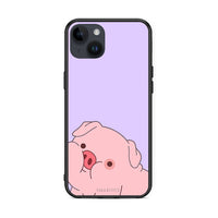 Thumbnail for iPhone 14 Plus Pig Love 2 Θήκη Αγίου Βαλεντίνου από τη Smartfits με σχέδιο στο πίσω μέρος και μαύρο περίβλημα | Smartphone case with colorful back and black bezels by Smartfits