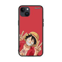 Thumbnail for iPhone 15 Plus Pirate Luffy θήκη από τη Smartfits με σχέδιο στο πίσω μέρος και μαύρο περίβλημα | Smartphone case with colorful back and black bezels by Smartfits