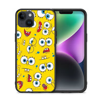 Thumbnail for Θήκη iPhone 14 Plus Sponge PopArt από τη Smartfits με σχέδιο στο πίσω μέρος και μαύρο περίβλημα | iPhone 14 Plus Sponge PopArt case with colorful back and black bezels