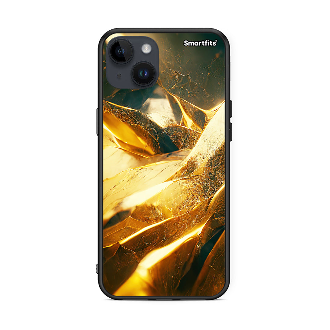 iPhone 15 Plus Real Gold θήκη από τη Smartfits με σχέδιο στο πίσω μέρος και μαύρο περίβλημα | Smartphone case with colorful back and black bezels by Smartfits