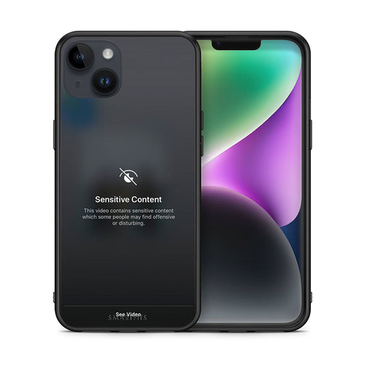 Θήκη iPhone 15 Plus Sensitive Content από τη Smartfits με σχέδιο στο πίσω μέρος και μαύρο περίβλημα | iPhone 15 Plus Sensitive Content case with colorful back and black bezels